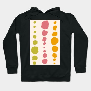 Modern abstract organic polka dots in watermelon pink, zesty lime and juicy orange Hoodie